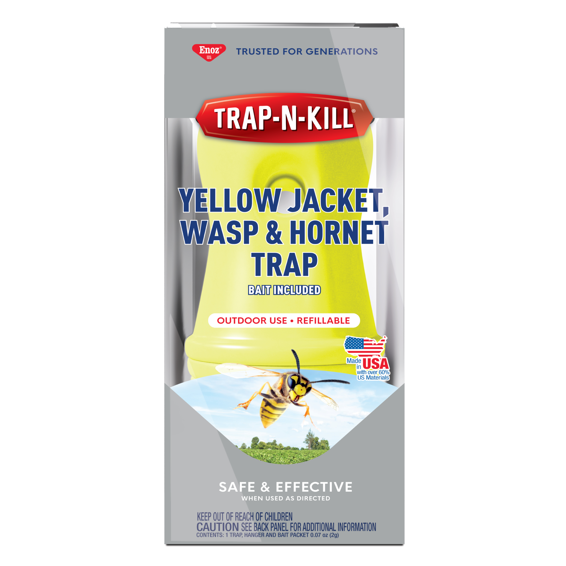 Enoz Trap-N-Kill Yellow Jacket, Wasp & Hornet Trap - Enoz