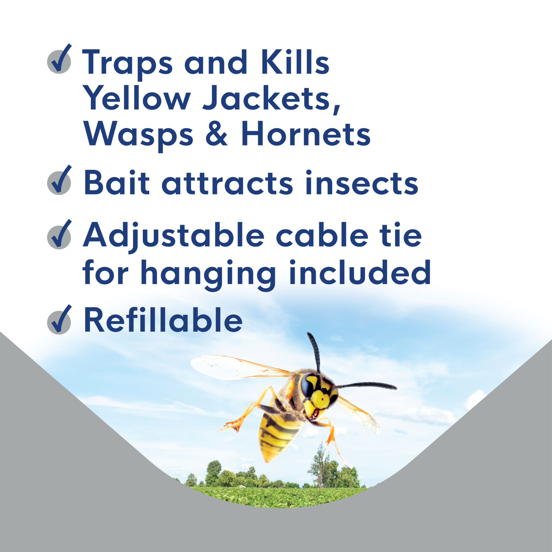 Raid Disposable Plastic Yellow Jacket, Wasp, & Hornet Trap Bag with Lure